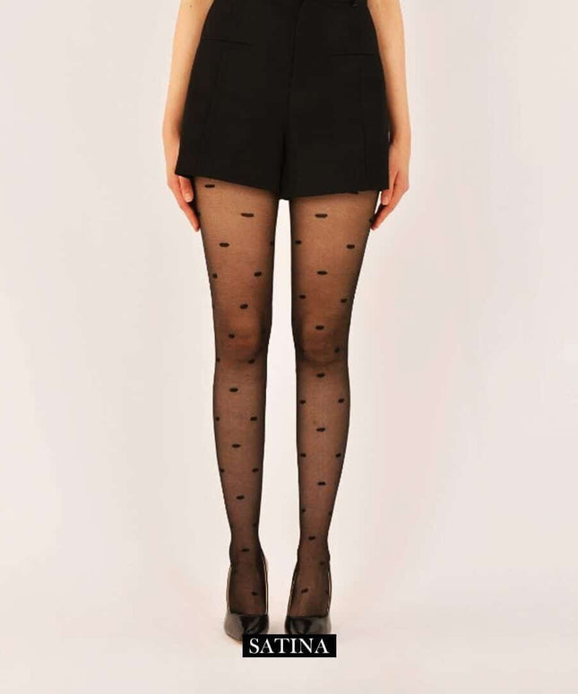 Collant Voile Avec Pointes - BELLA - Lingerie