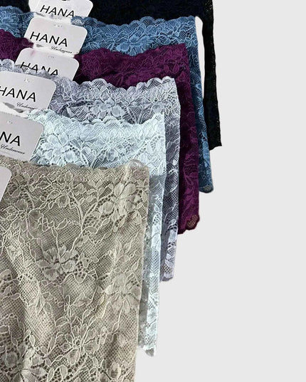Pack de 5 Slip Short en dentelle – HANA | Couleurs variées