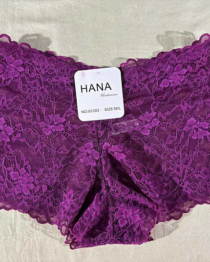 Pack de 5 Slip Short en dentelle – HANA | Couleurs variées