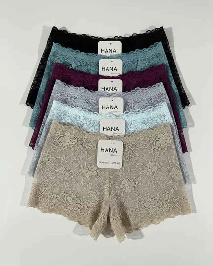 Pack de 5 Slip Short en dentelle – HANA | Couleurs variées