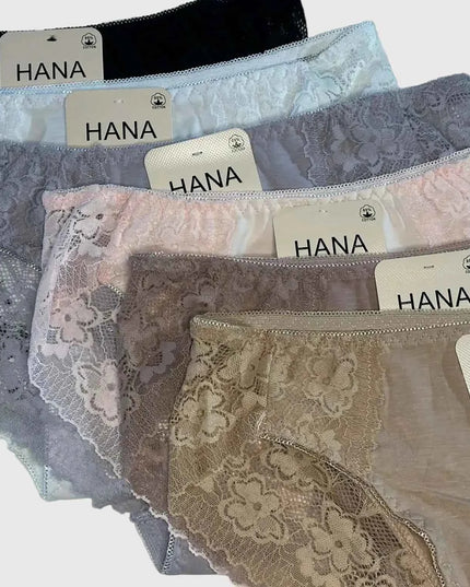 Pack de 4 Culottes Midi en Dentelle Florale HANA