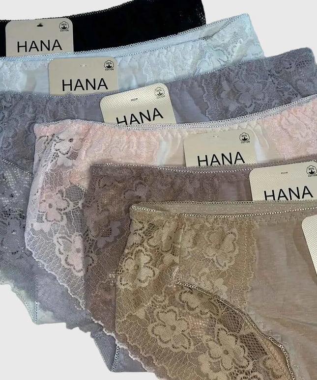 Pack de 4 Culottes Midi en Dentelle Florale HANA