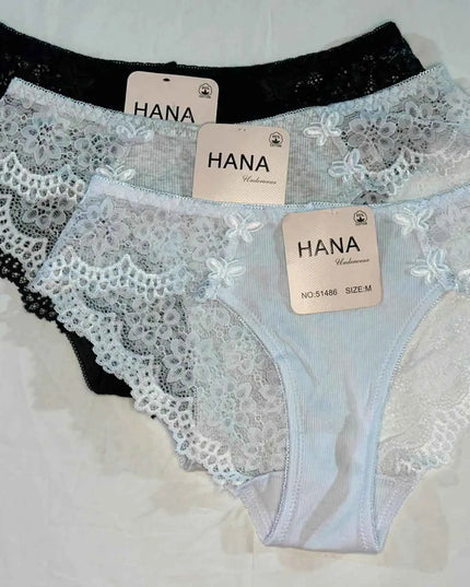 Pack 5 culottes Dentelle avec une touche de papillon