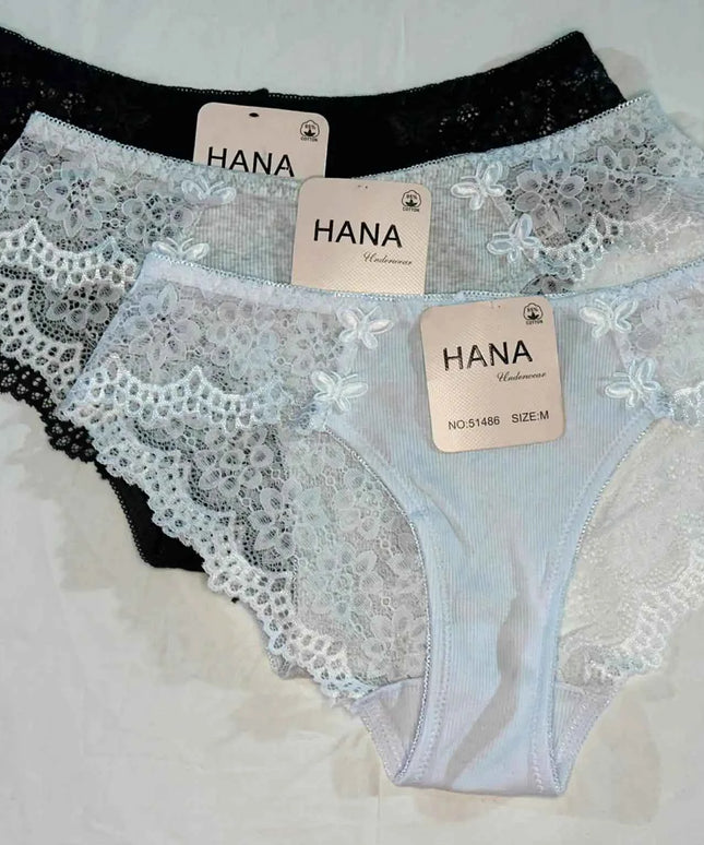Pack 5 culottes Dentelle avec une touche de papillon