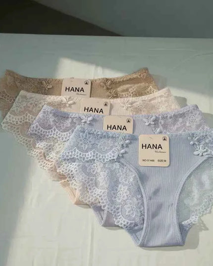 Pack 5 culottes Dentelle avec une touche de papillon