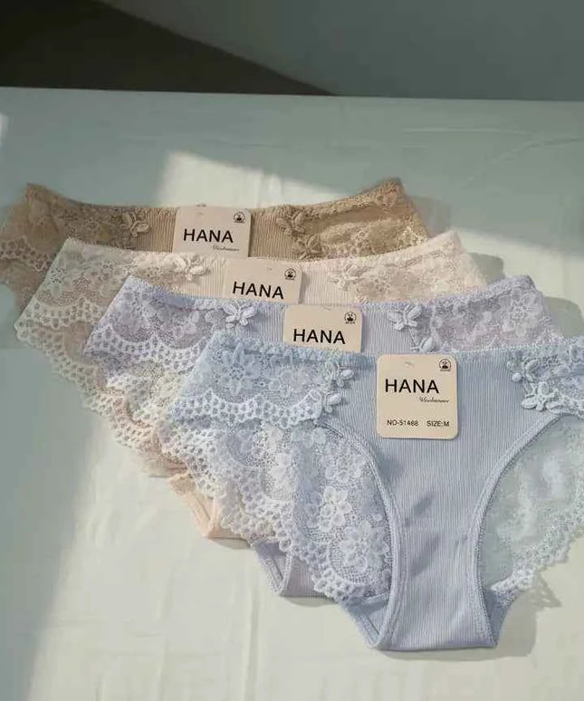 Pack 5 culottes Dentelle avec une touche de papillon