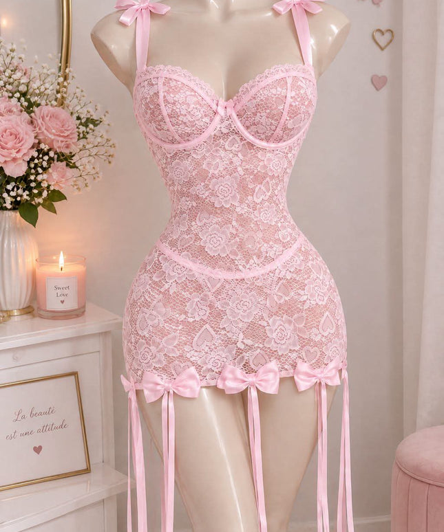 nuisette courte Rose #105-19
