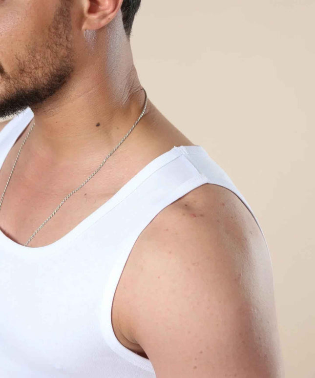 Pack de 4 Débardeurs Homme Blanc