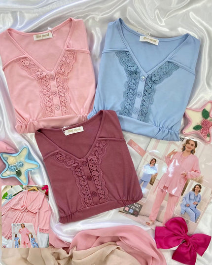 Pyjama de grossesse 3 pièces
