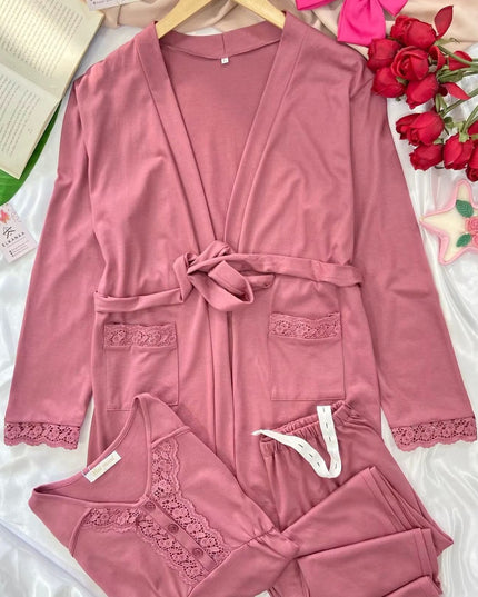 Pyjama de grossesse 3 pièces