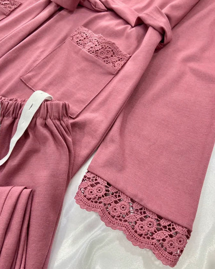 Pyjama de grossesse 3 pièces
