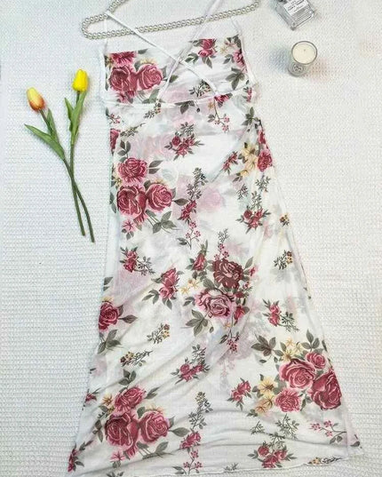 Nuisette Courte Florale en Tissu Léger