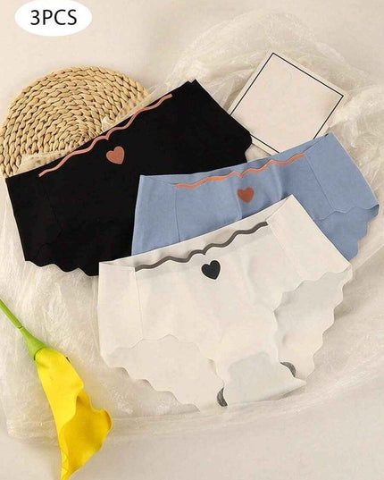 Pack de 4 Culottes Invisibles Motif Cœur