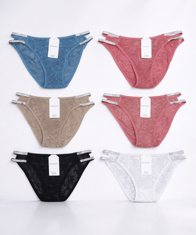 Pack 3 Culotte doubles bretelles - BELLA - Lingerie