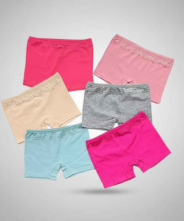 Pack 6 slip short fillettes
