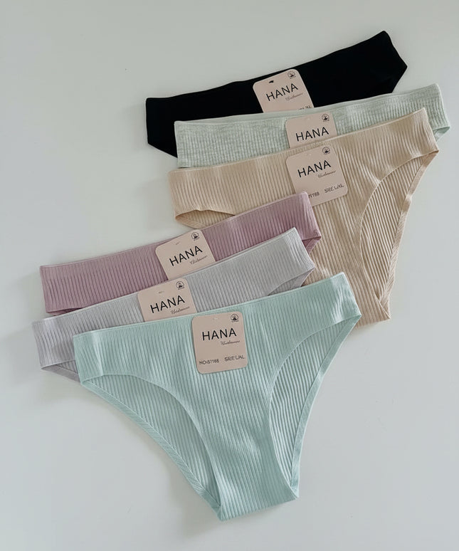 Pack de 3 Culotte côtelée sans couture