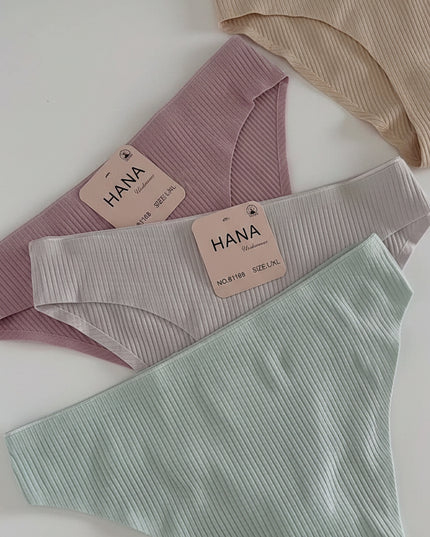 Pack de 3 Culotte côtelée sans couture