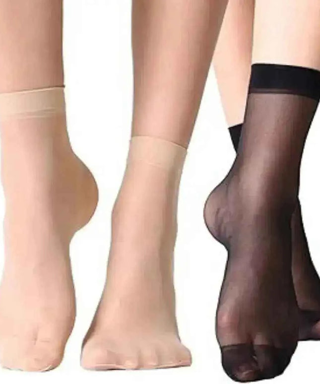 Lot de 10 paires de chaussettes voile Transparent