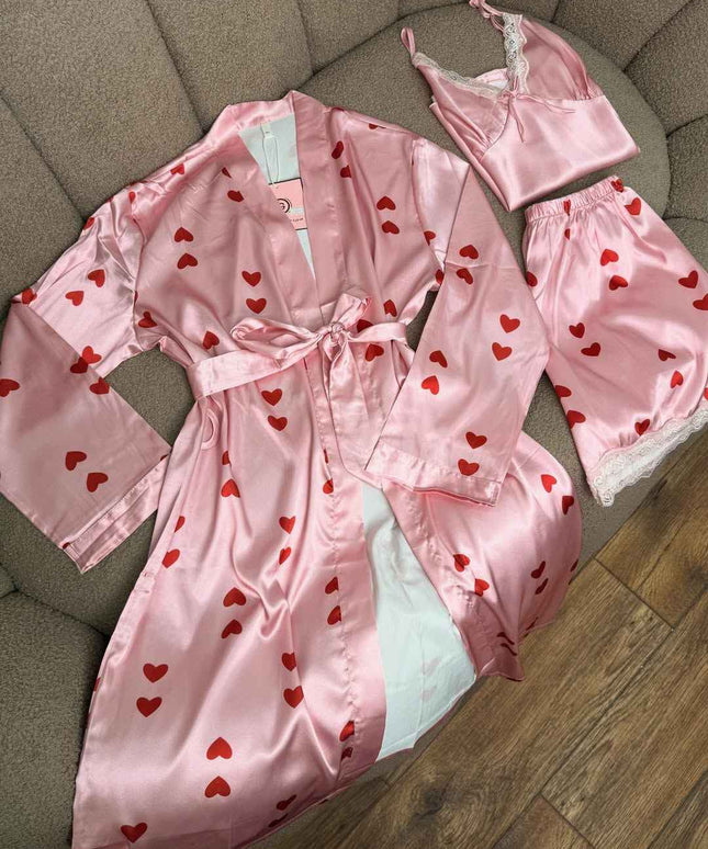 Ensemble 3P satin rose