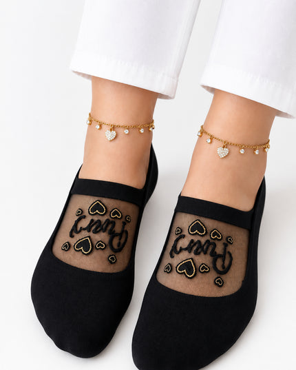 Lot de 4 paires Chaussettes Invisibles a motif