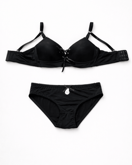 Soutien - gorge push - up à laçage + culotte - BELLA - Lingerie