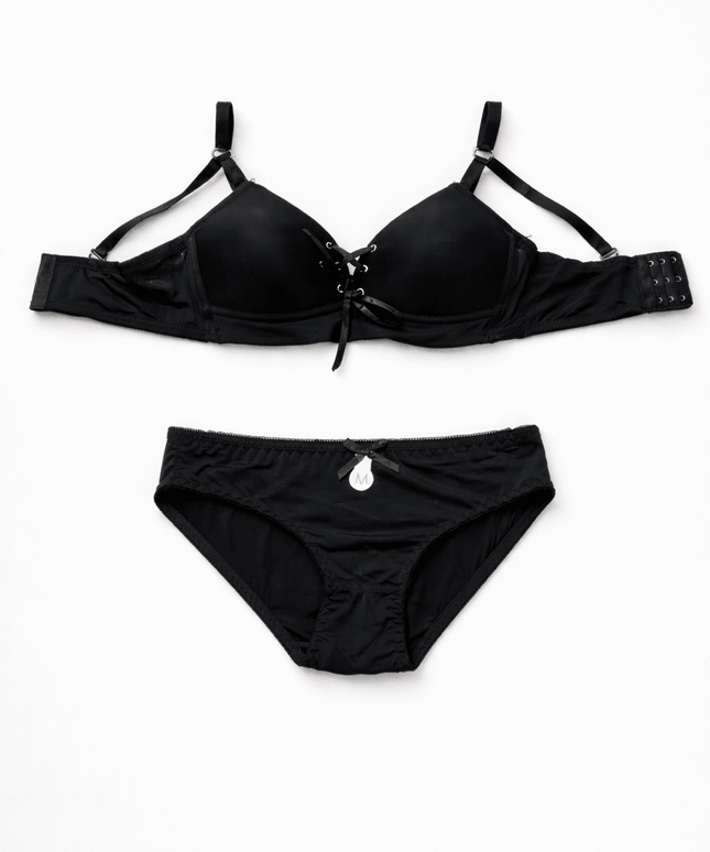 Soutien - gorge push - up à laçage + culotte - BELLA - Lingerie