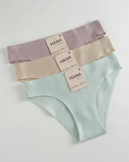 Pack de 3 Culotte côtelée sans couture