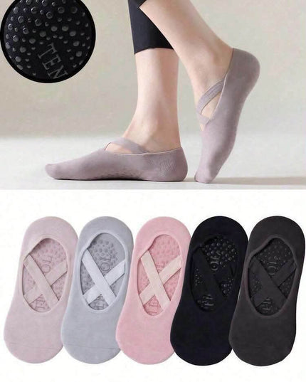 2 paires de Chaussettes yoga antidérapantes