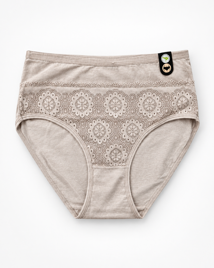 Pack 3 Culotte Taille Haute en Coton avec Dentelle Florale