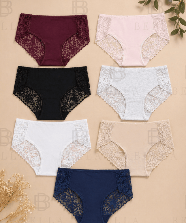 Pack de 3 Culotte dentelle - 81209 - BELLA - Lingerie