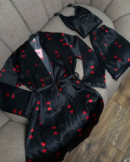 Ensemble 3P satin noir