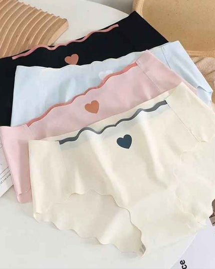 Pack de 4 Culottes Invisibles Motif Cœur