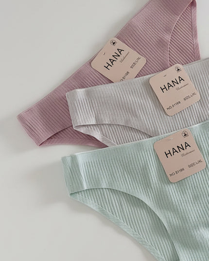 Pack de 3 Culotte côtelée sans couture