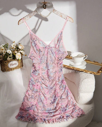 Robe fleurie rose