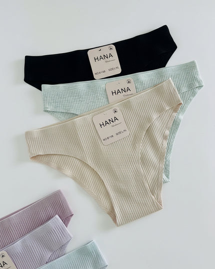 Pack de 3 Culotte côtelée sans couture