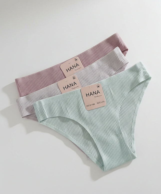 Pack de 3 Culotte côtelée sans couture