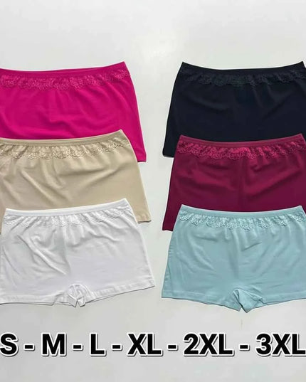 Pack 6 slip short coton